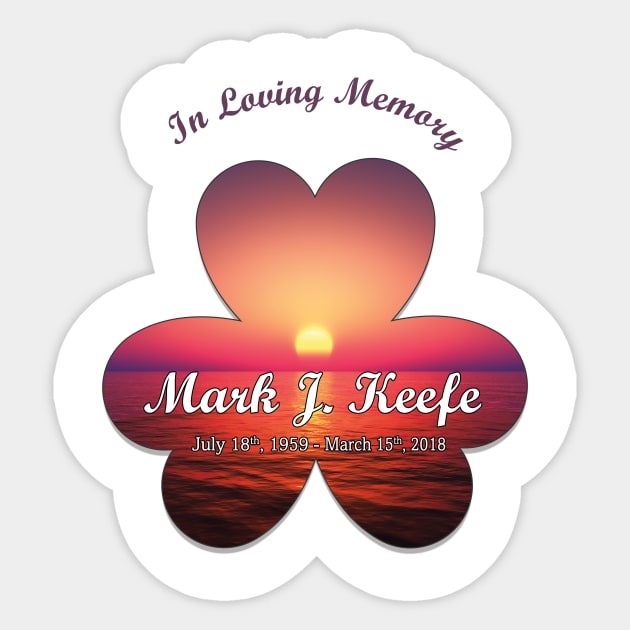 Mark Keefe Shamrock Sunset Sticker by AmandaPandaBrand